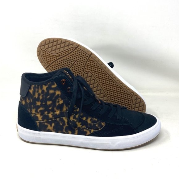 VANS Lizzie Tortoise Sneakers Dark Brown Suede Canvas Shoe Skate Men VN0A4BX1YI5 - Picture 7 of 9